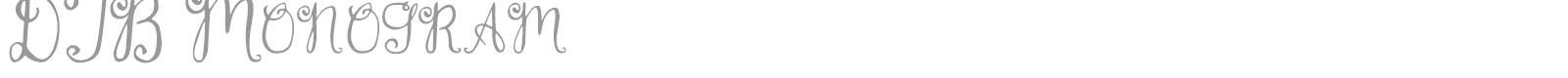 DJB Monogram font preview